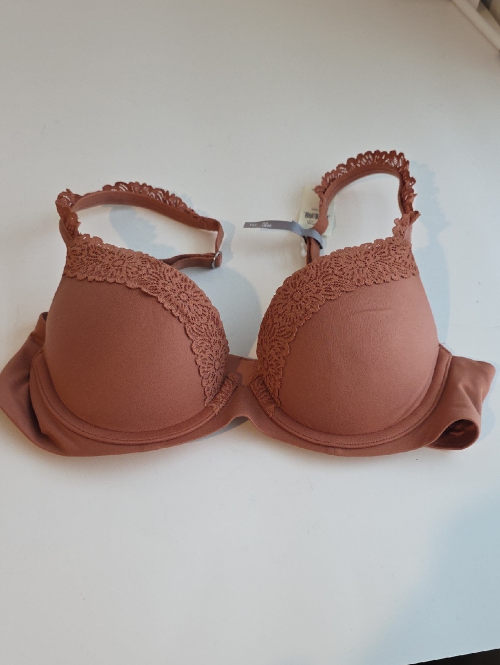 Aerie Real Sunnie Demi Bra 34A Dusty Rose G073